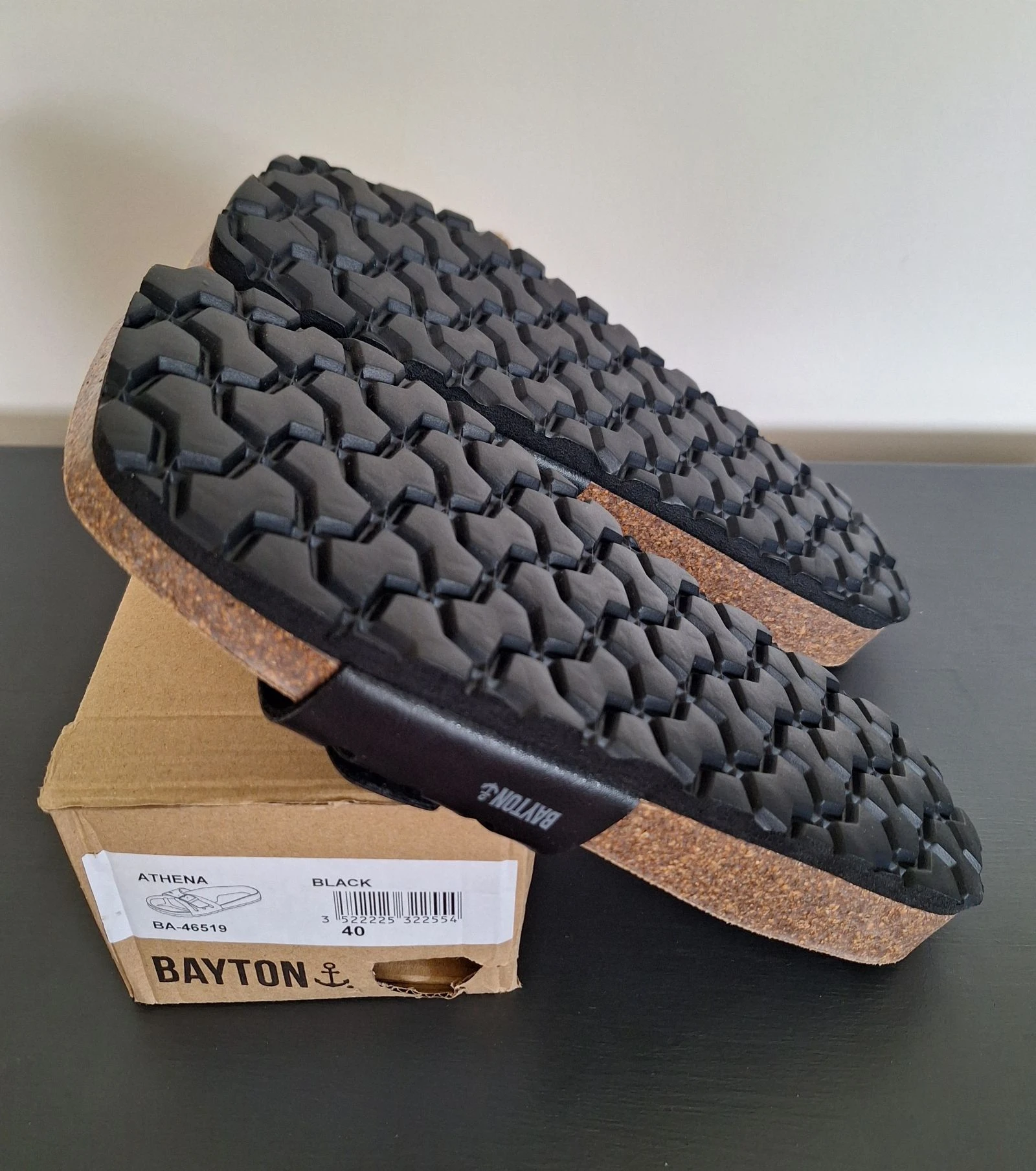 Chinelos pretos novos da Bayton com sola interna de couro tamanho 40 – photo 6